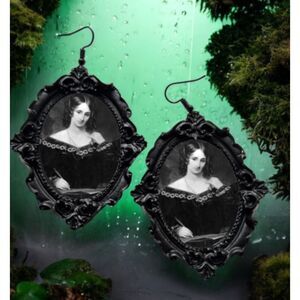 Mary Shelley Earrings Gothic Horror Novelist Frankenstein's Monster Writer